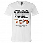 I Might Look Like shirt, White, V-Neck T-Shirt