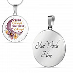 Grow Through What You Go Through Circle Pendant Necklace - Circle Luxury Necklace (Silver)