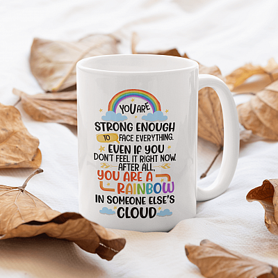 Alternative view of You Are A Rainbow In Someone Else's Cloud Coffee Mug - Beer Stein - Water Bottle - Color Changing Mug