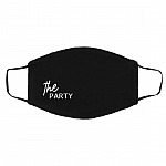 The Party Mask, White, Cloth Face Cover – Medium/Large