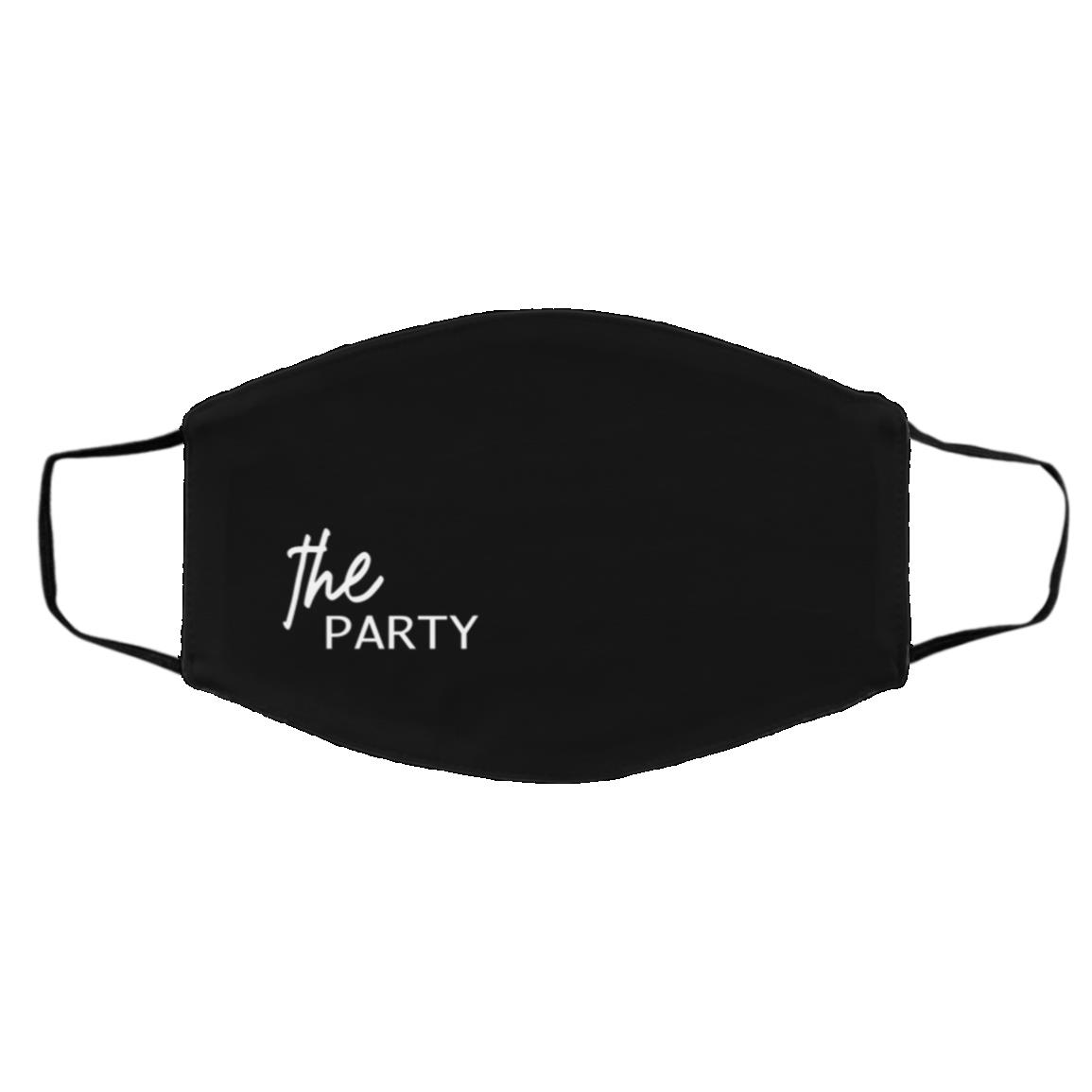 The Party Mask, White, Cloth Face Cover – Medium/Large