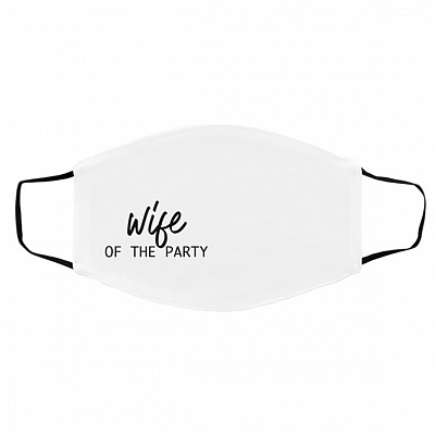 Wife Mask, White, Cloth Face Cover – Medium/Large