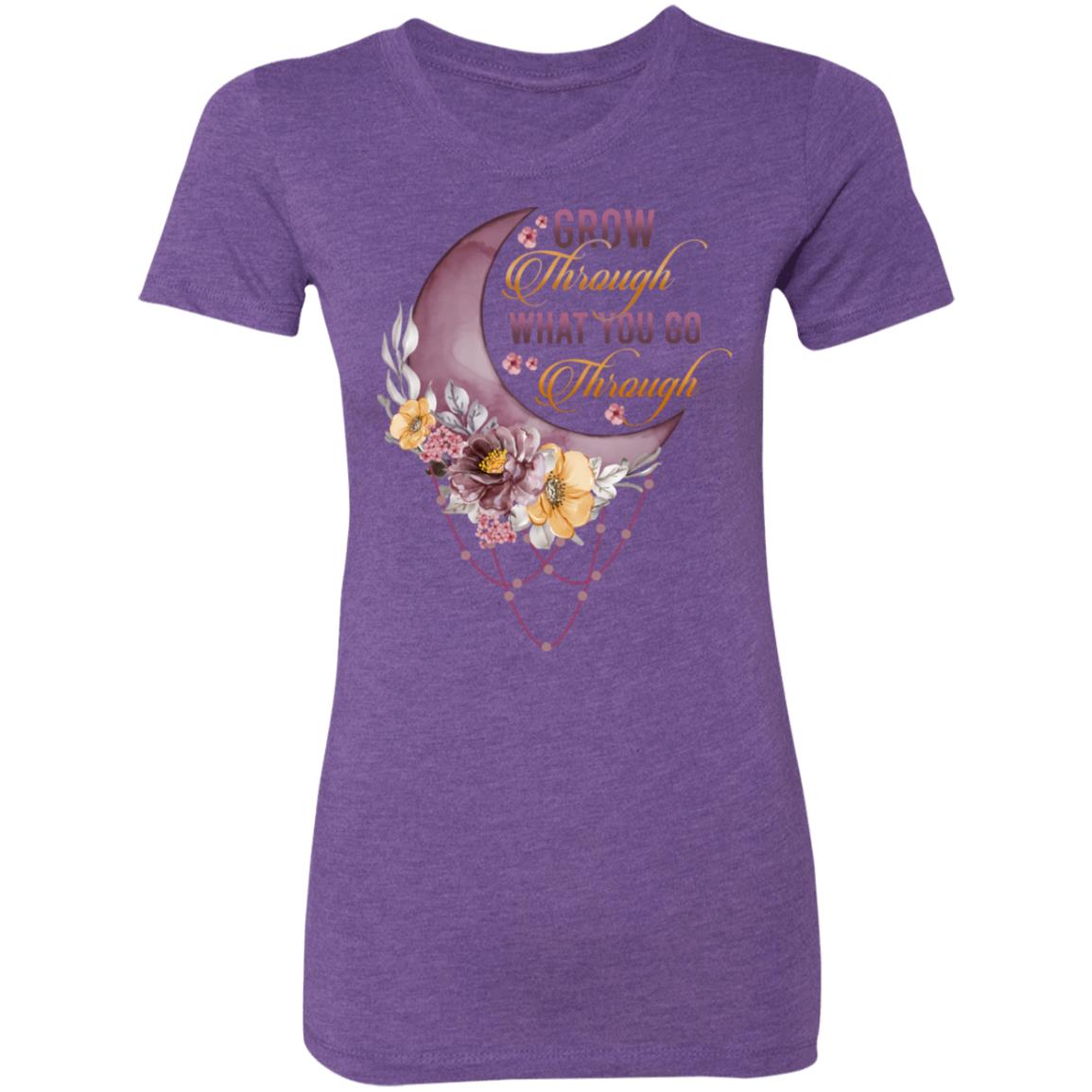 Grow Through t, Purple Rush, Premium Ladies T-Shirt