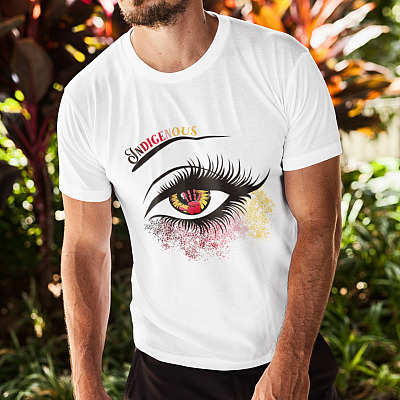 Alternative view of Indigenous Eyes Native American Women T-Shirt - V-neck - Cherokee Shirt - Indigenous Indians Shirt