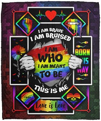 LGBT Blanket, White, Cozy Plush Fleece Blanket - 50x60