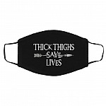 Thick Thighs Save, Black, Cloth Face Cover – Medium/Large Thick Thighs Save, Black, Cloth Face Cover – Medium/Large