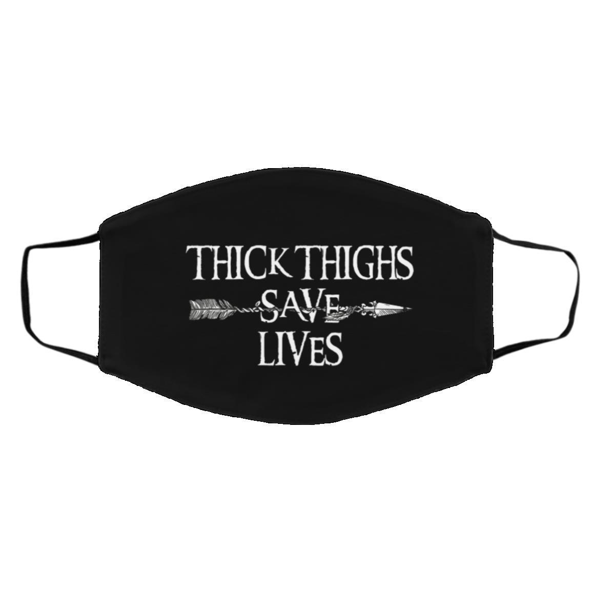Thick Thighs Save, Black, Cloth Face Cover – Medium/Large Thick Thighs Save, Black, Cloth Face Cover – Medium/Large