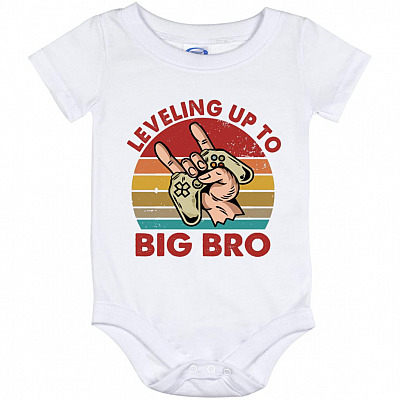 Leveling Up To, White, Baby Onesie - 12 Month
