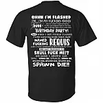 Rage Moment Warzone Print On Back Only - Plain Front T-Shirt - Spawn Die T- Shirt, Black, Unisex T-Shirt