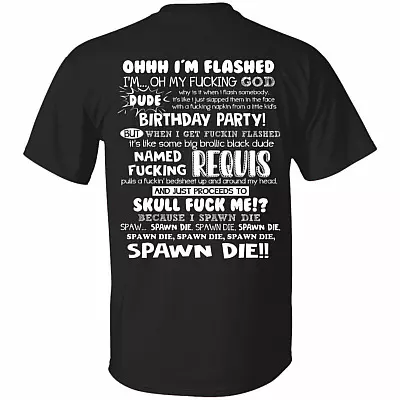 Rage Moment Warzone Print On Back Only - Plain Front T-Shirt - Spawn Die T- Shirt, Black, Unisex T-Shirt