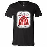 Rainbow T, Black, V-Neck T-Shirt