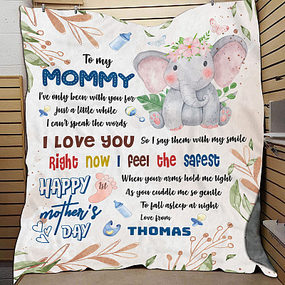 Alternative view of Personalized To My Mommy Blanket - I've Only Been With You For A While Blanket - Mother Baby Blanket