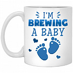 I'm brewing mug, White, 11 oz. White Mug