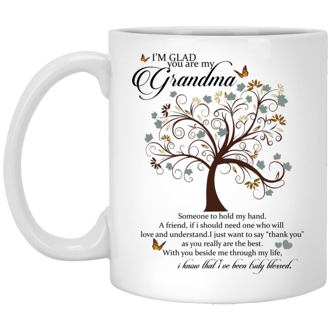 I'm glad mug, White, 11 oz. White Mug