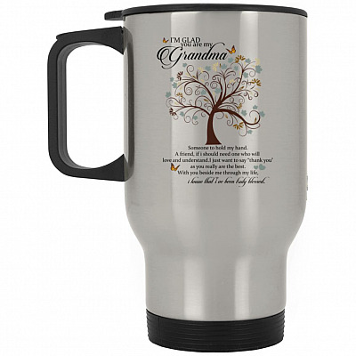 14 oz. Silver Travel Mug