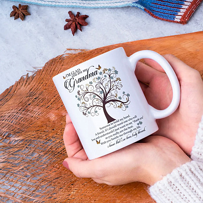 Alternative view of I'm Glad You Are My Grandma Ceramic Coffee Mug - Beer Stein - Water Bottle - Color Changing Mug