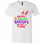 Hippity T, White, V-Neck T-Shirt