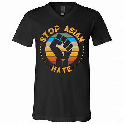 STop Shirt, Black, V-Neck T-Shirt