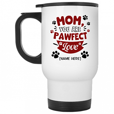 14 oz. White Travel Mug