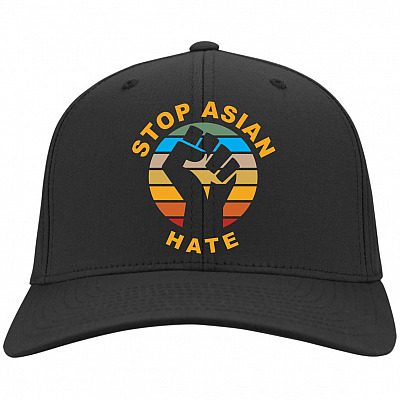 Stop Hat, Black, Twill Cap