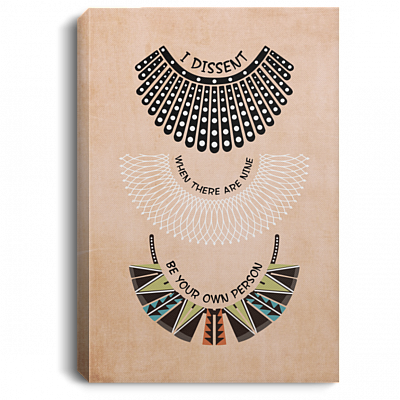 Ruth Bader Ginsburg Feminist Framed Canvas Prints - RBG Women History Month Unframed Poster, White, 0.75'' Framed Canvas