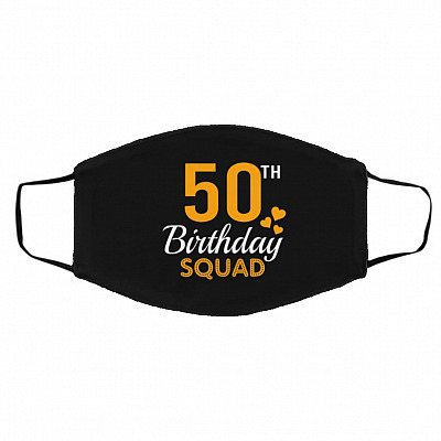 50 Mask, Black, Cloth Face Cover – Medium/Large