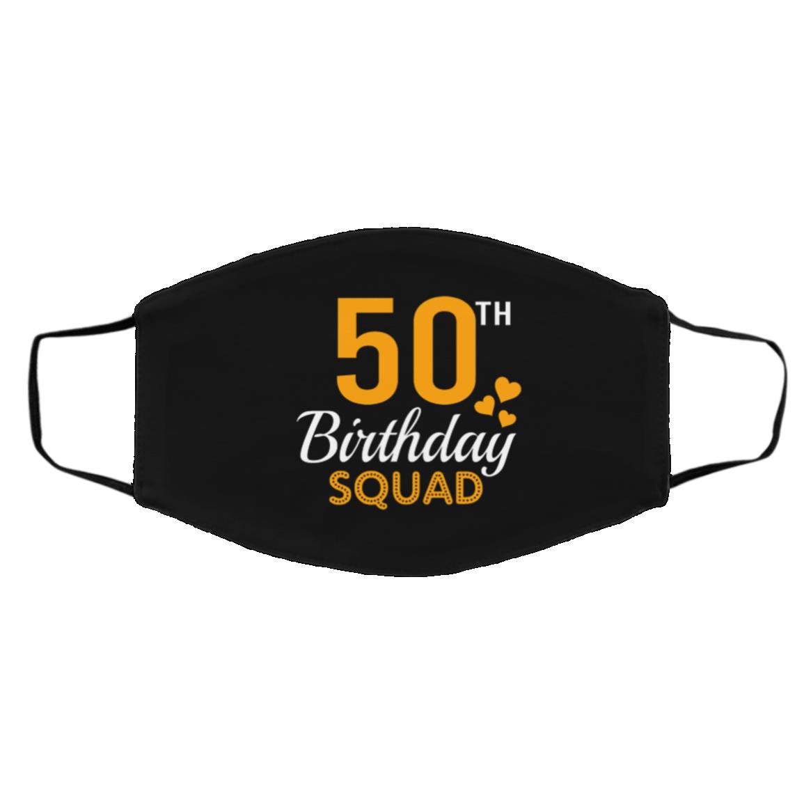 50 Mask, Black, Cloth Face Cover – Medium/Large