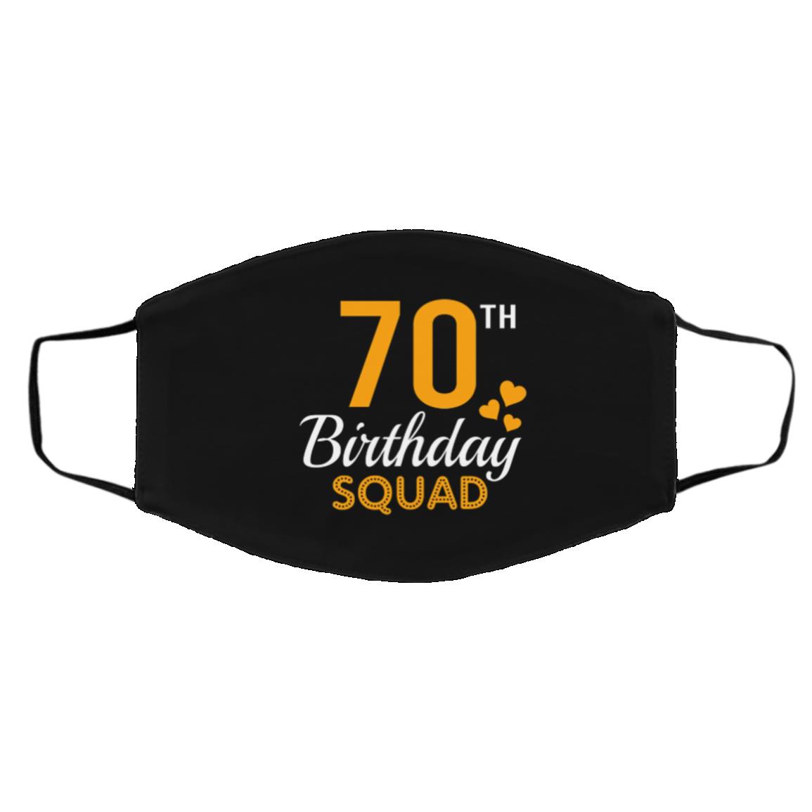 70 Mask, Black, Cloth Face Cover – Medium/Large