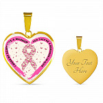 I Wear My Scars Like A Warrior For They're A Reminder I'm Alive Heart Necklace - Breast Cancer Warrior Necklace - Heart Luxury Necklace (Gold Plated)