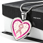 I Wear My Scars Like A Warrior For They're A Reminder I'm Alive Heart Necklace - Breast Cancer Warrior Necklace - Heart Luxury Necklace (Silver)