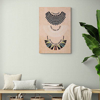 Alternative view of Ruth Bader Ginsburg Feminist Framed Canvas Prints RBG Women History Month Unframed Poster