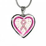 I Wear My Scars Like A Warrior For They're A Reminder I'm Alive Heart Necklace - Breast Cancer Warrior Necklace - Heart Luxury Necklace (Silver)