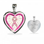 I Wear My Scars Like A Warrior For They're A Reminder I'm Alive Heart Necklace - Breast Cancer Warrior Necklace - Heart Luxury Necklace (Silver)