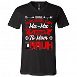 I Have Transitioned From Ma-ma TTee, Black, V-Neck T-Shirt
