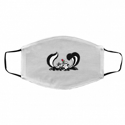 Pepe Le Pew, White, Cloth Face Cover – Medium/Large