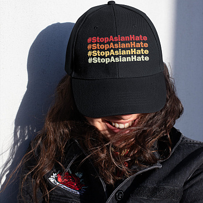 Alternative view of Stop Asian Hate RetroTwill Cap - High-Profile Snapback Hat - Trucker Hat - Proud Asian Hat