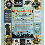 Personalized To My Daughter Senior 2021 You Were Born When The World Was Grieving Graduation Fleece Blanket, White, Cozy Plush Fleece Blanket - 50x60