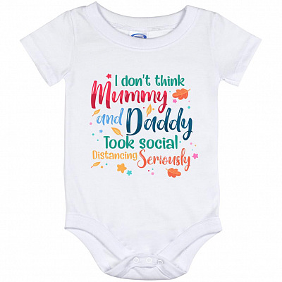 I Don't Think onesies, White, Baby Onesie - 12 Month
