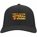Vietnam Veteran, Black, Twill Cap