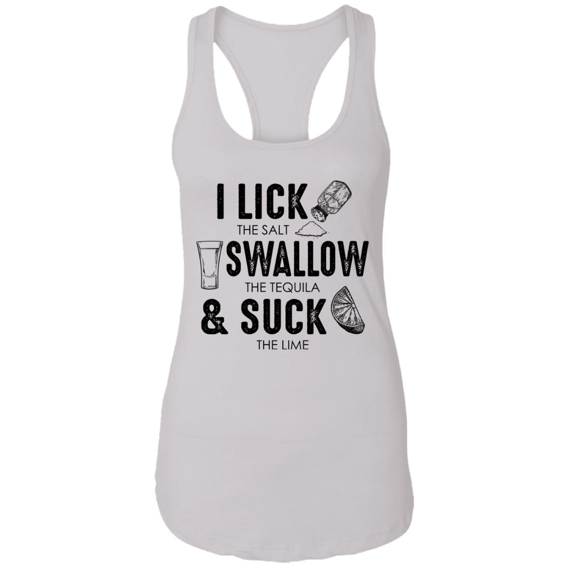 Cinco De Mayo I Lick The Salt Swallow The Tequila Suck The Lime Bright Tank Top Tee - Ladies Racerback Tank, White, Ladies Racerback Tank Cinco De Mayo I Lick The Salt Swallow The Tequila Suck The Lime Bright Tank Top Tee - Ladies Racerback Tank, White, Ladies Racerback Tank