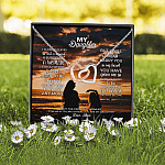 Mom to My Daughter I Closed My Eyes for But a Moment and Suddenly Joined Interlocking Hearts Pendant Necklace