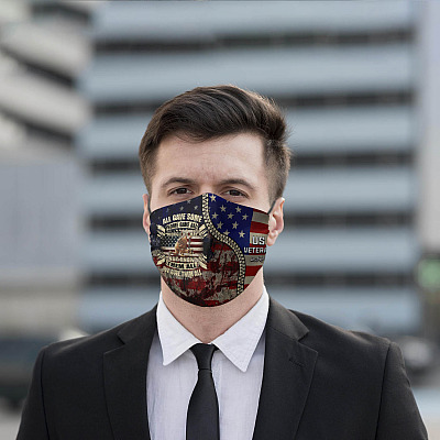 Alternative view of All Gave Some Some Gave All Though We May Not Know Them All Washable Reusable Custom Printed Cloth Face Mask