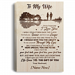 Personalized To My Wife Never Forget I Love You Framed Canvas - Unframed Poster - Gift For Wife From Husband, White, 0.75'' Framed Canvas