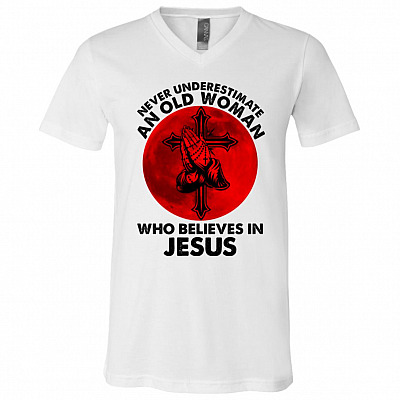 old shirt, White, V-Neck T-Shirt