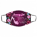 January Girl Hated, White, Cloth Face Cover – Medium/Large