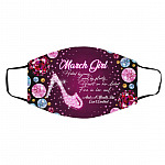 March Girl Hated, White, Cloth Face Cover – Medium/Large