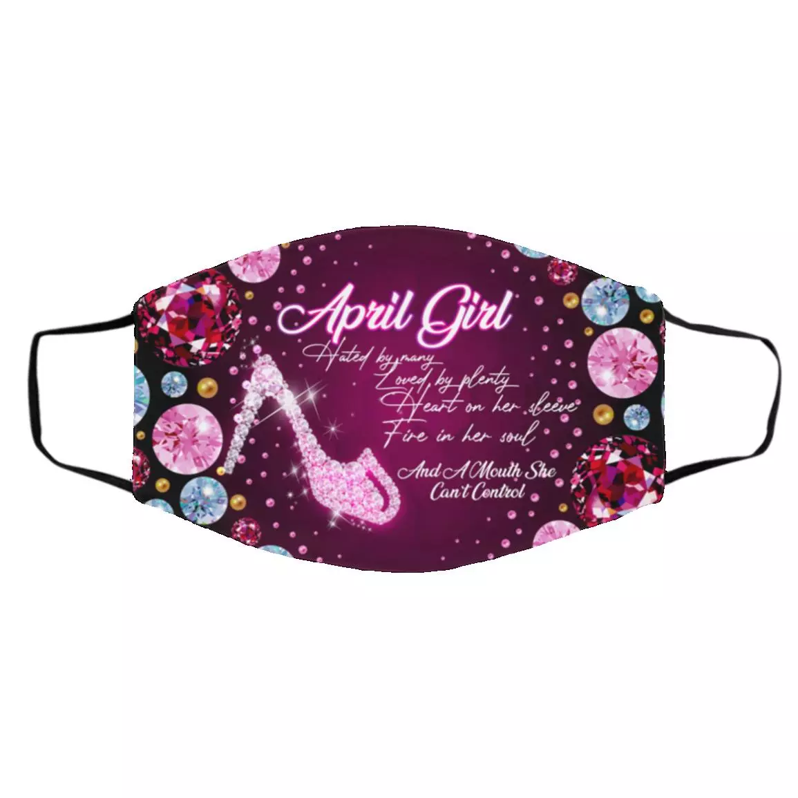 April Girl Hated, White, Cloth Face Cover – Medium/Large