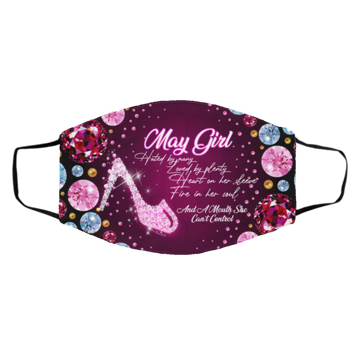 May Girl Hated, White, Cloth Face Cover – Medium/Large May Girl Hated, White, Cloth Face Cover – Medium/Large