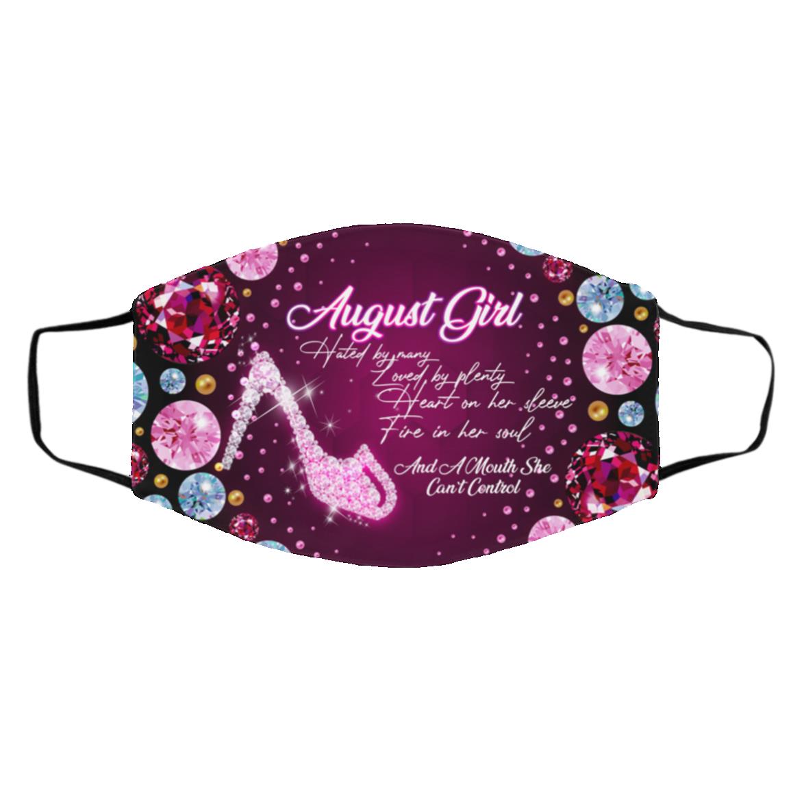 August Girl Hated, White, Cloth Face Cover – Medium/Large August Girl Hated, White, Cloth Face Cover – Medium/Large