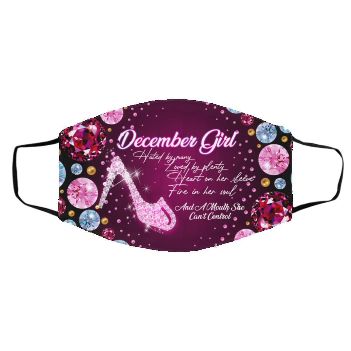 December Girl Hated, White, Cloth Face Cover – Medium/Large